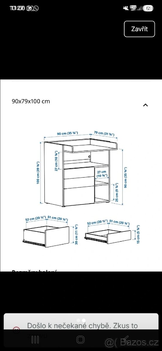 Přebalovací pult IKEA - 2