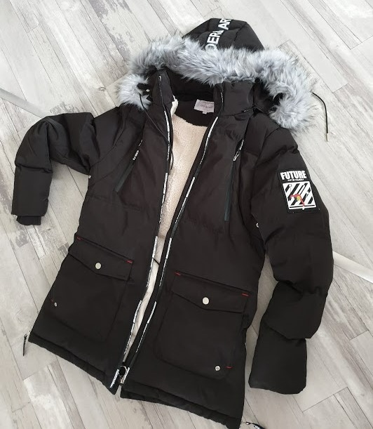 Krásná delší zimní bunda na hory - 2