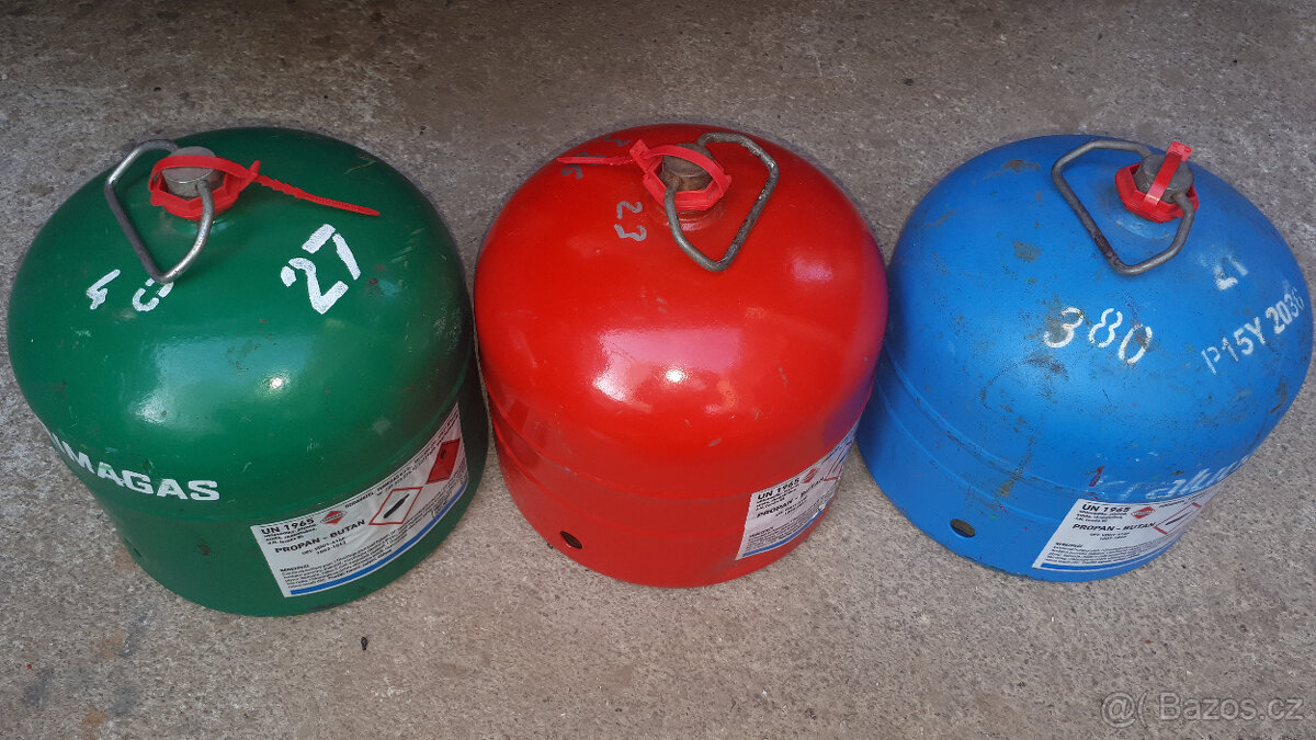 plynová PB láhev bomba 10kg 2kg s plombou revizí propanbutan - 2