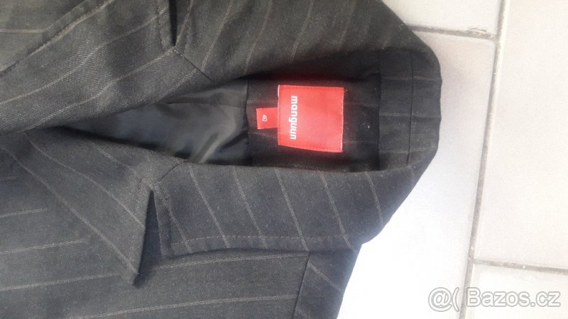 Dámské sáčko tmavé s proužkem - 2