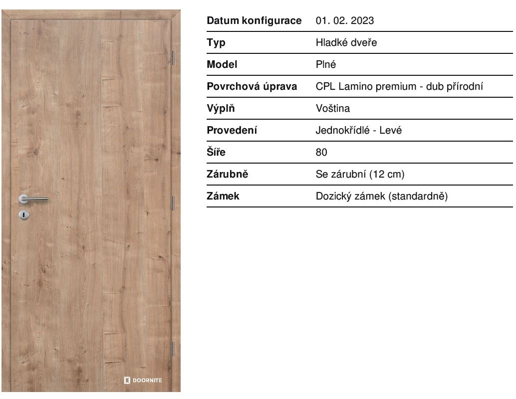Dveře Doornite 80L - 2
