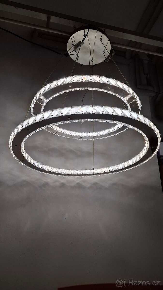 Led lustr 2 kruhy - prsteny - 2