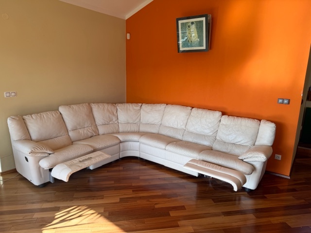 Rohová kožená sedací souprava - 2