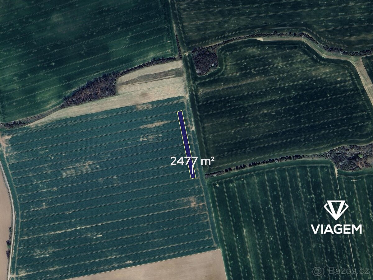 Pole 2 477 m², Podíl 31 % o výměře 756 m² - 2