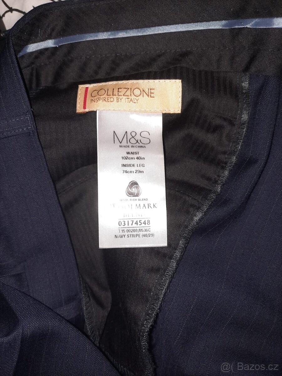 Pánský oblek Marks & Spencer 40 a 48 - 2