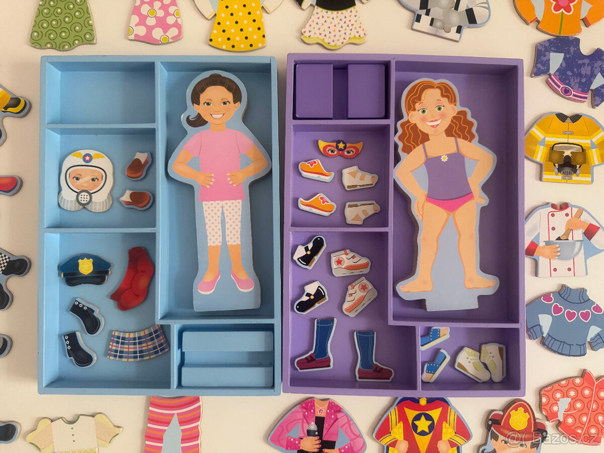 2 x dřevěné magnetické panenky Melissa and Doug - 2