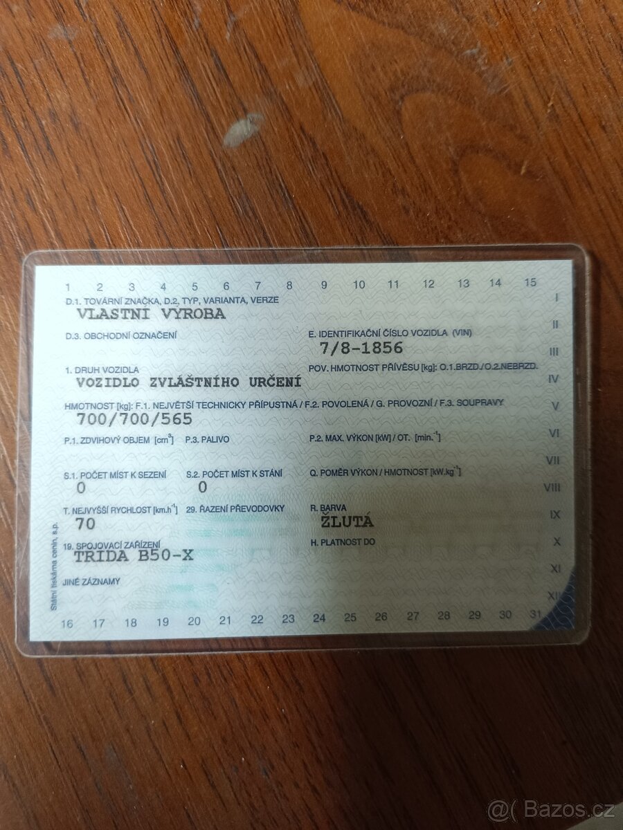 Prodám přívěsný vozík karavan vlek do 700 kg. - 2