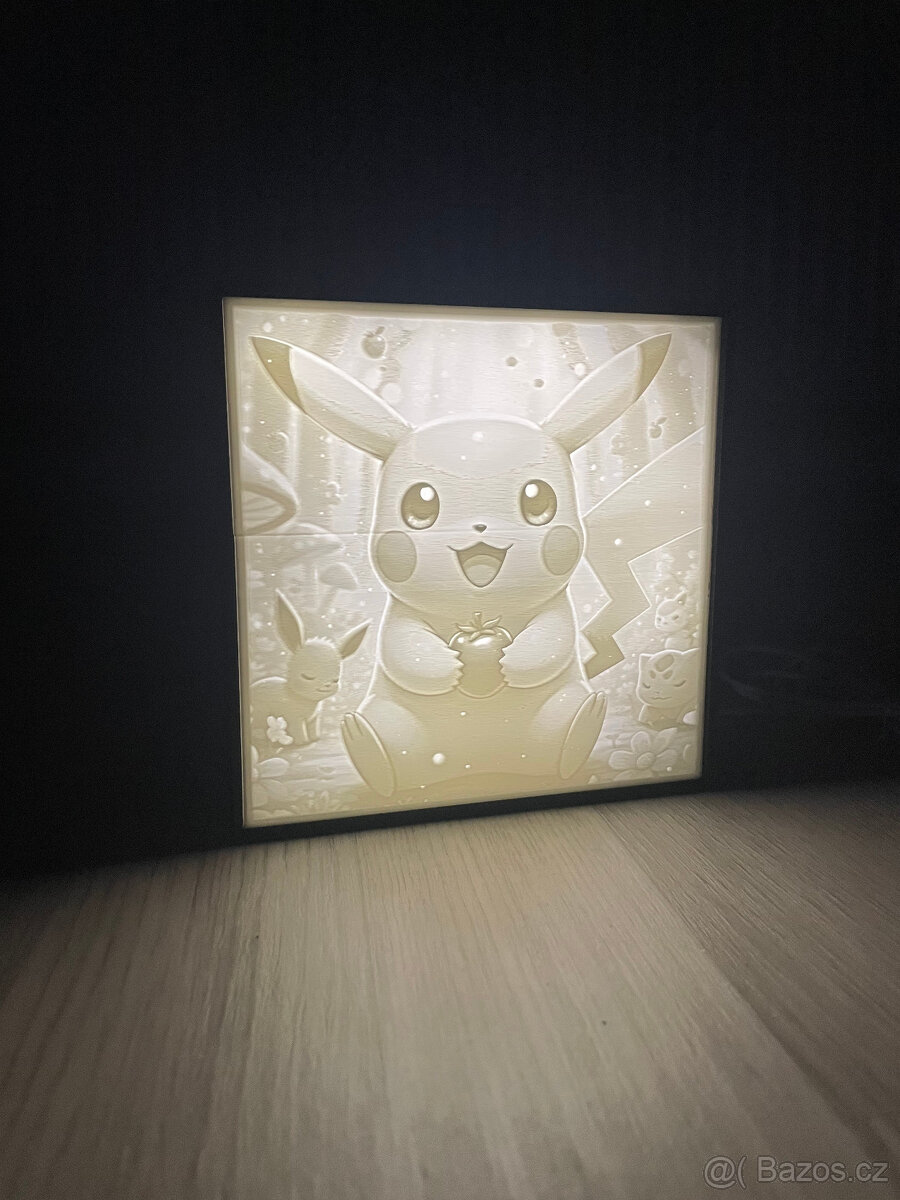 Pokemon Pikachu, lampička, Lithophane - 2