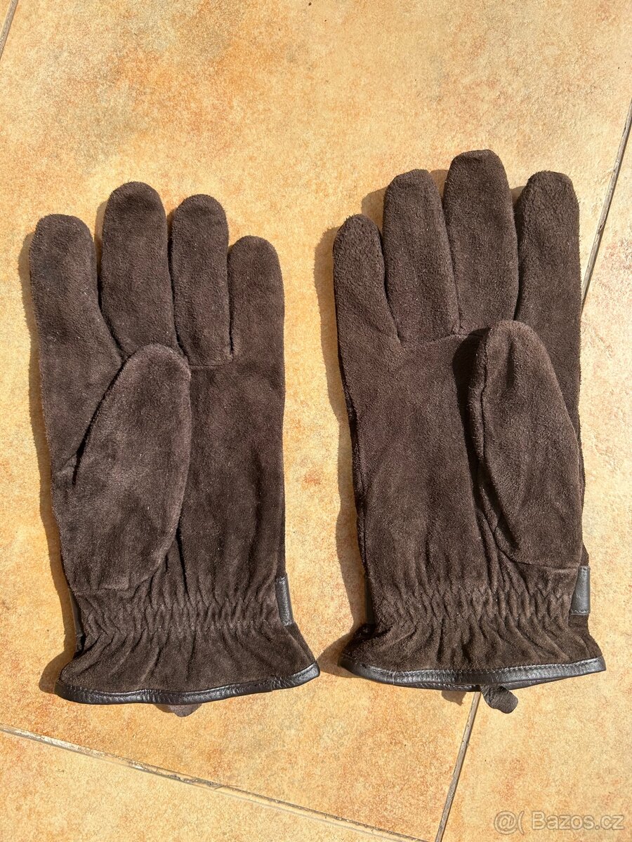 Kožené rukavice Tchibo vel. 9,5 - NOVÉ - 2