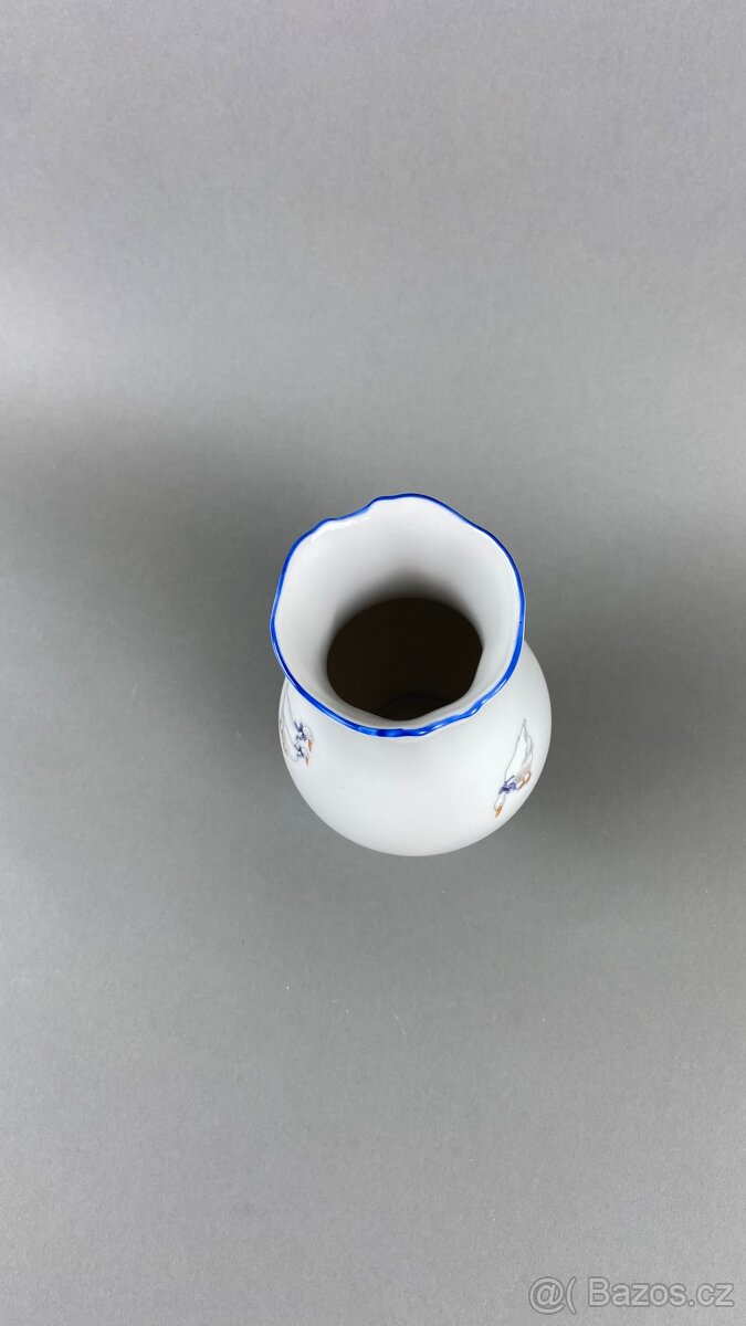 Váza s motivem hus, modrá linka, MZ - 2