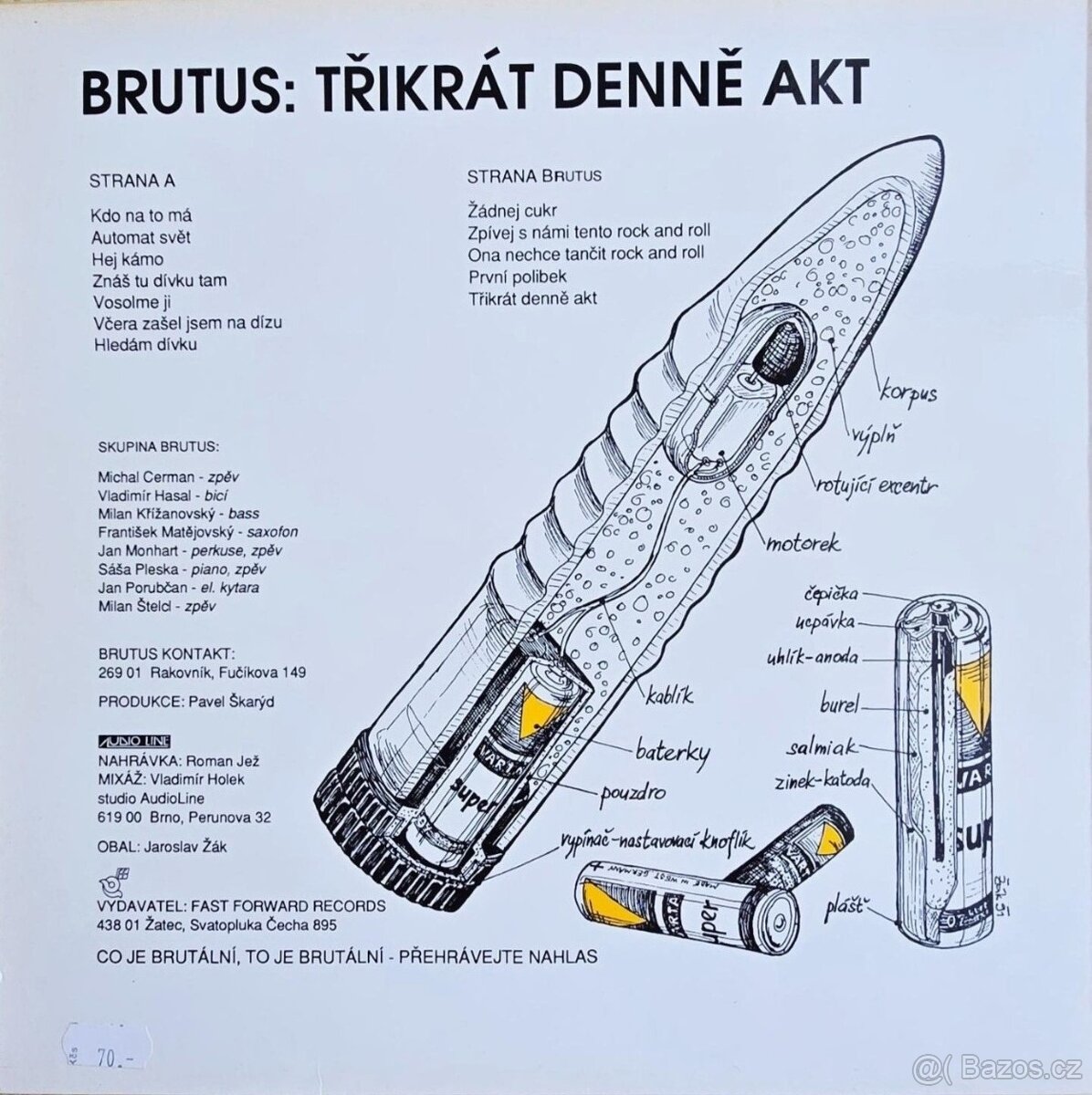 Brutus – Třikrát denně akt (LP) - 2