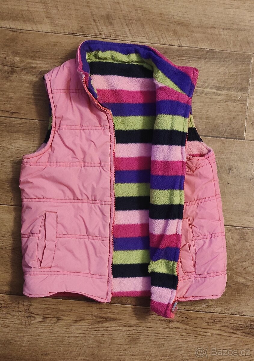 Dívčí oboustranná vesta vel.116 - 2