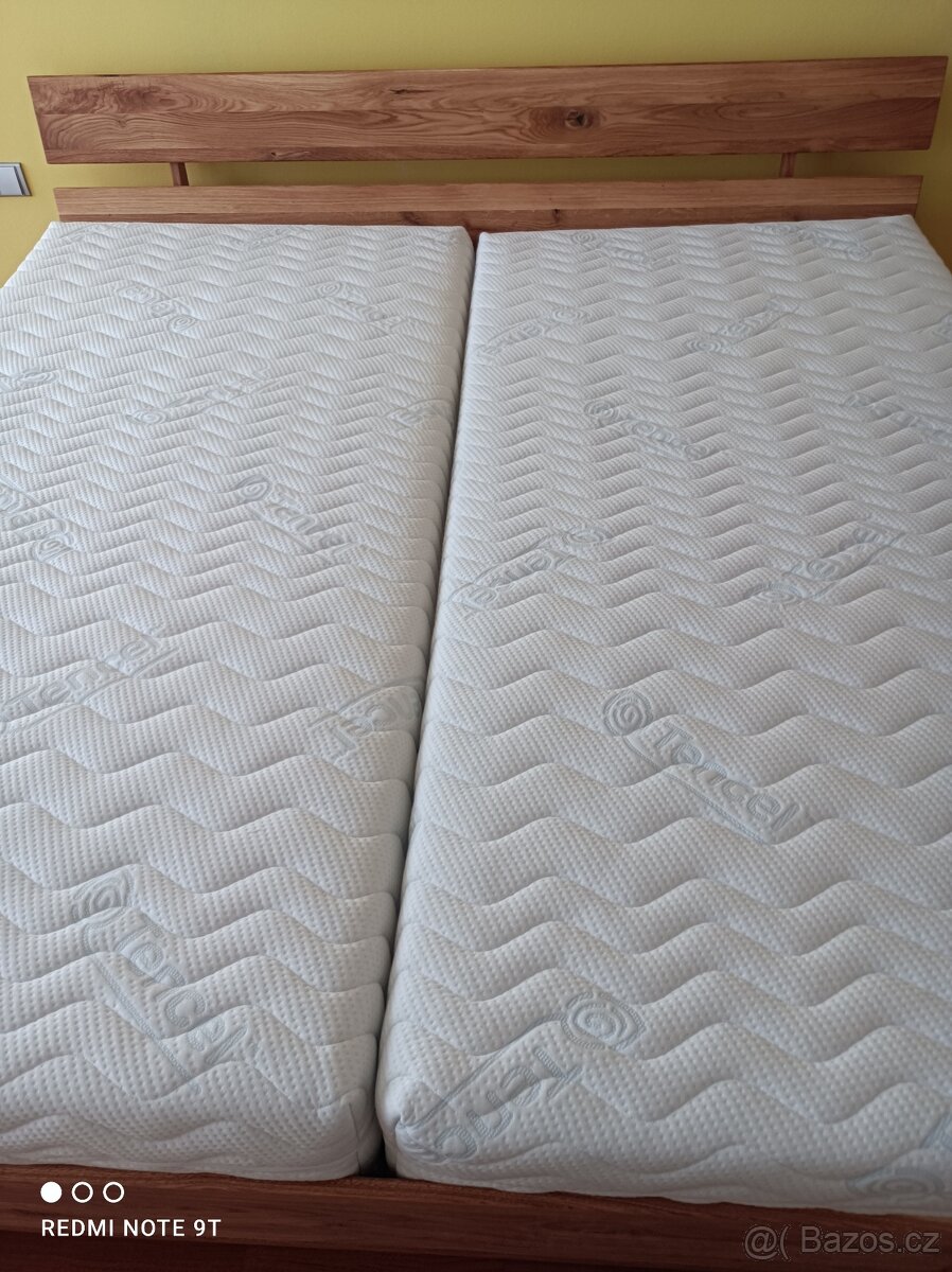 Manželská postel + elektrické rošty+ matrace - 2
