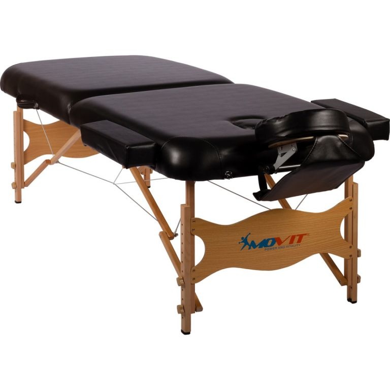 Přenosné masážní lehátko DELUXE MOVIT 185 x 80 cm, černé - 2