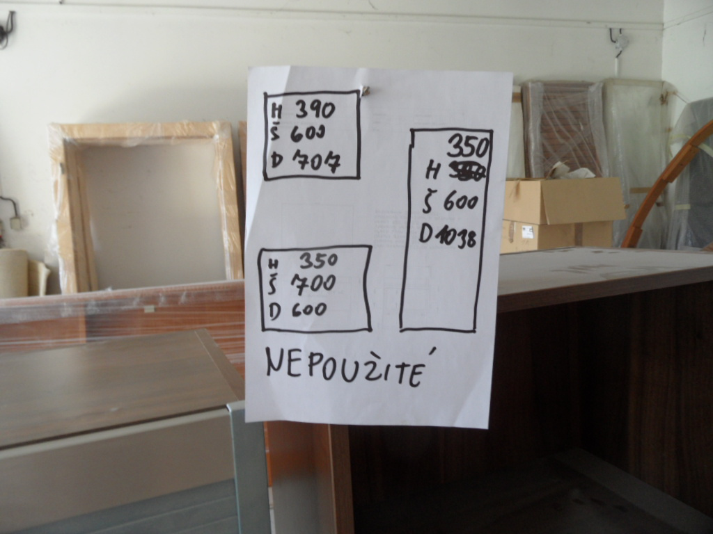 Skříňky kancelářské NEPOUŽITÉ - policová + klopna - 2