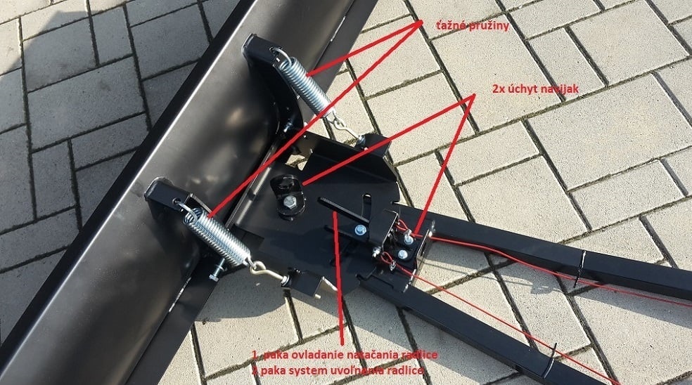 Radlica na ctyrkolku atv pluh na snih click system - 2