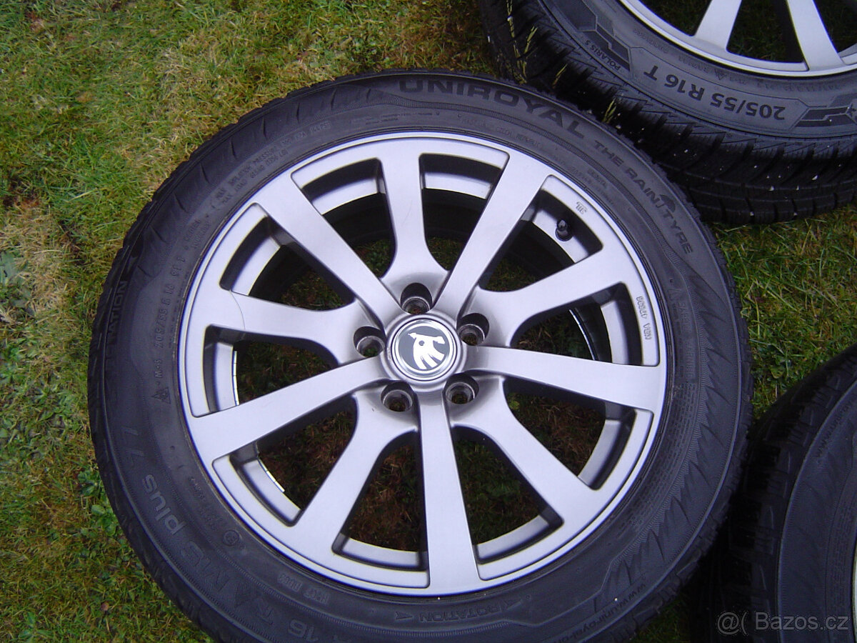4 X ZIMNÍ HLINÍKOVÁ KOLA ŠKODA SCALA,KAMIQ 205/ 55 R 16.TOP - 2