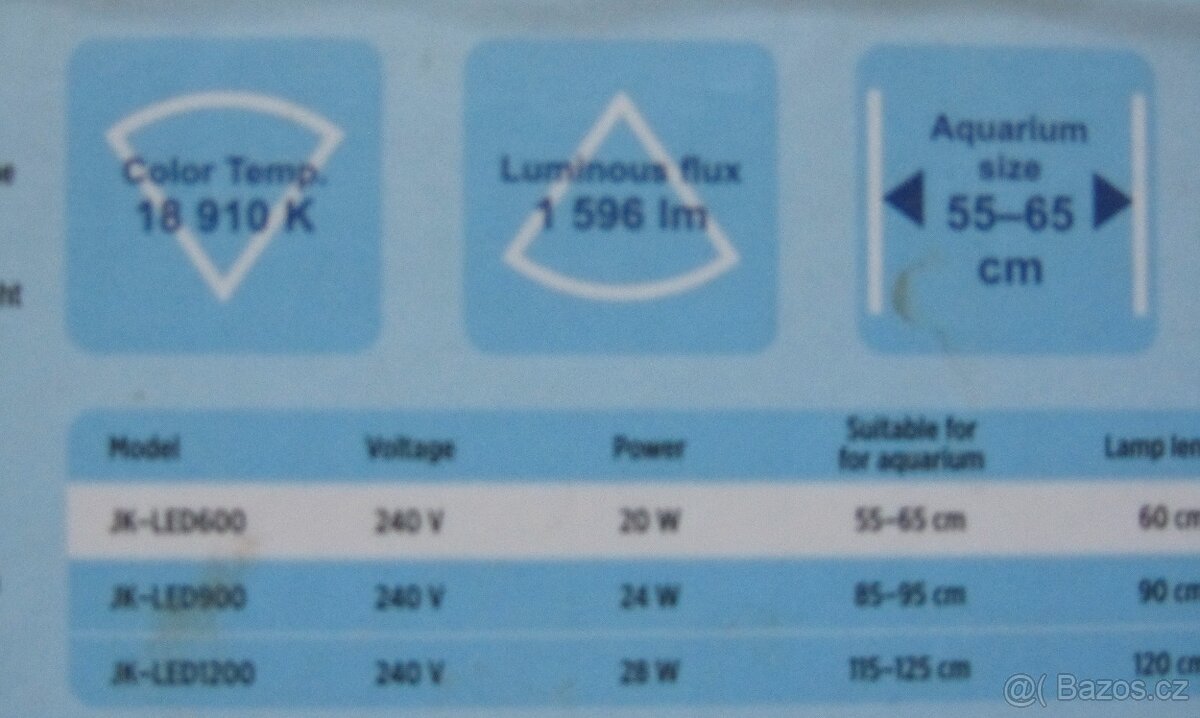 LED osvětlení 20W pro akvárium 60cm nové,nepoužité - 2