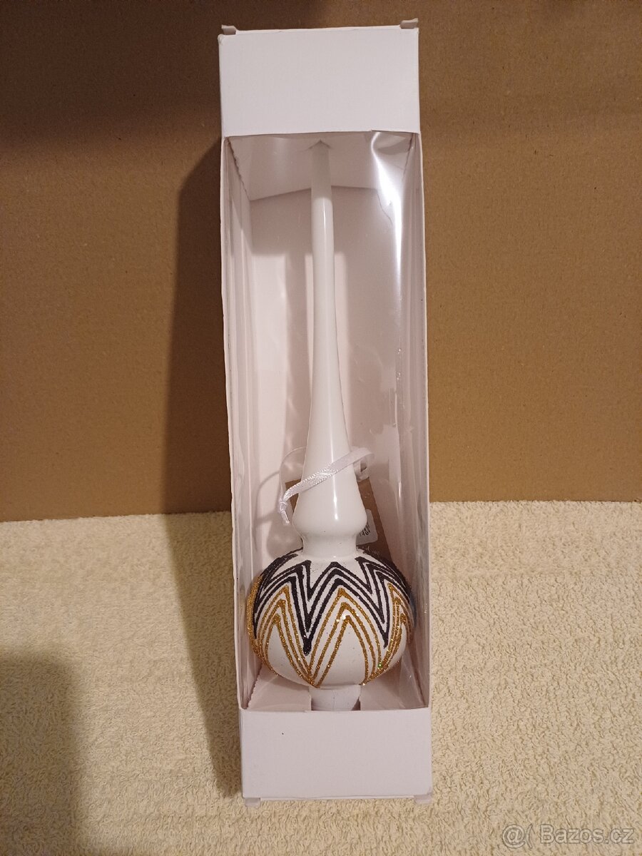 Skleněné vánoční špice na stromeček. - 2