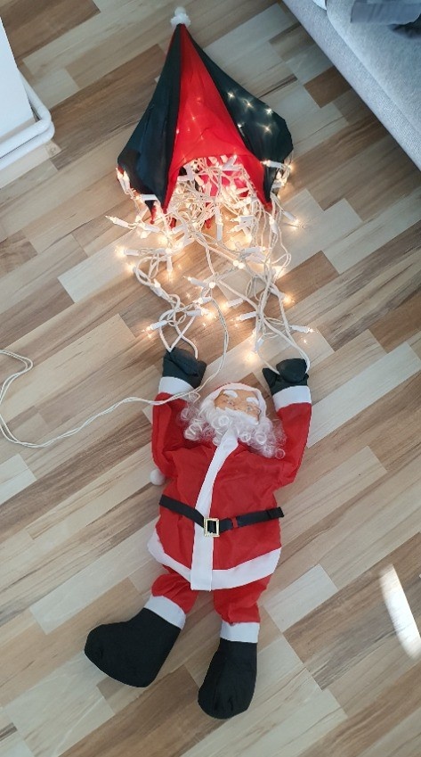 Vánoční dekorace: Svíticí Santa Klaus - 2