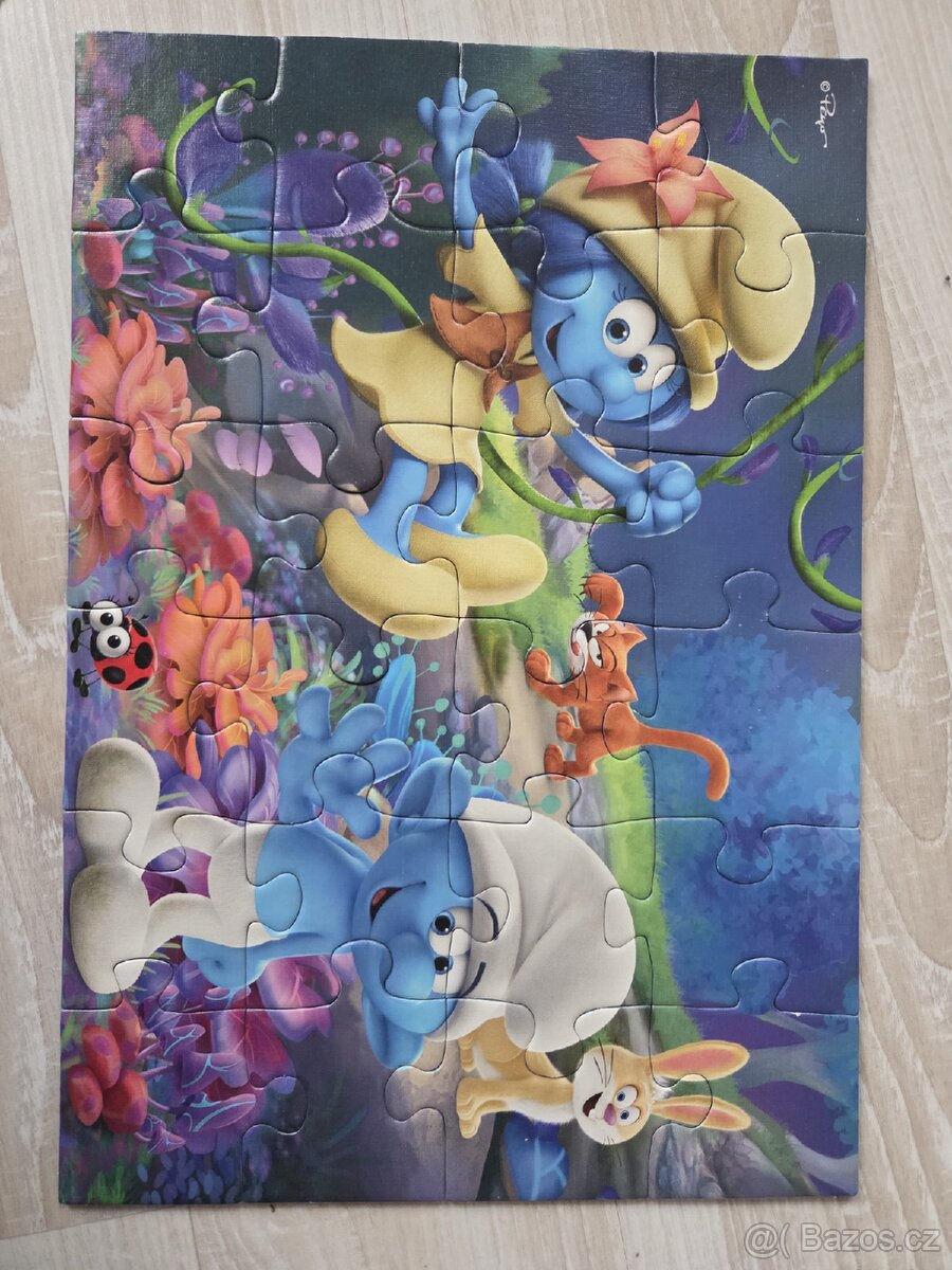 2x24 dílků puzzle Šmoulové - 2