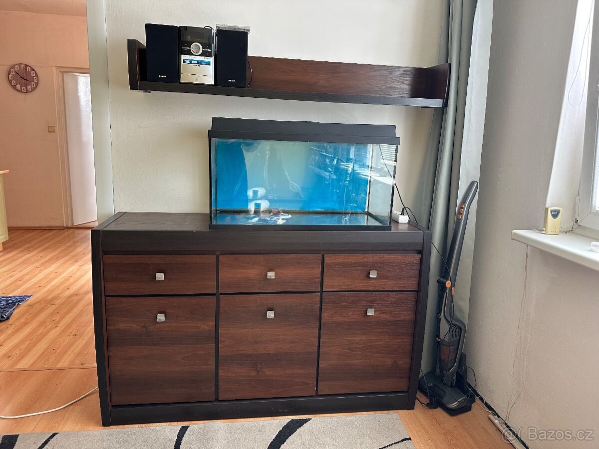 Obývací stěna Mallorca (tmavý dub) - 2