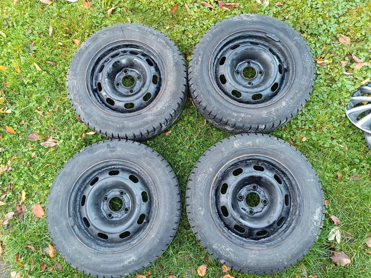 Zimní pneumatiky a 185/65 R14 vzorek 7mm s disky 4x108 - 2