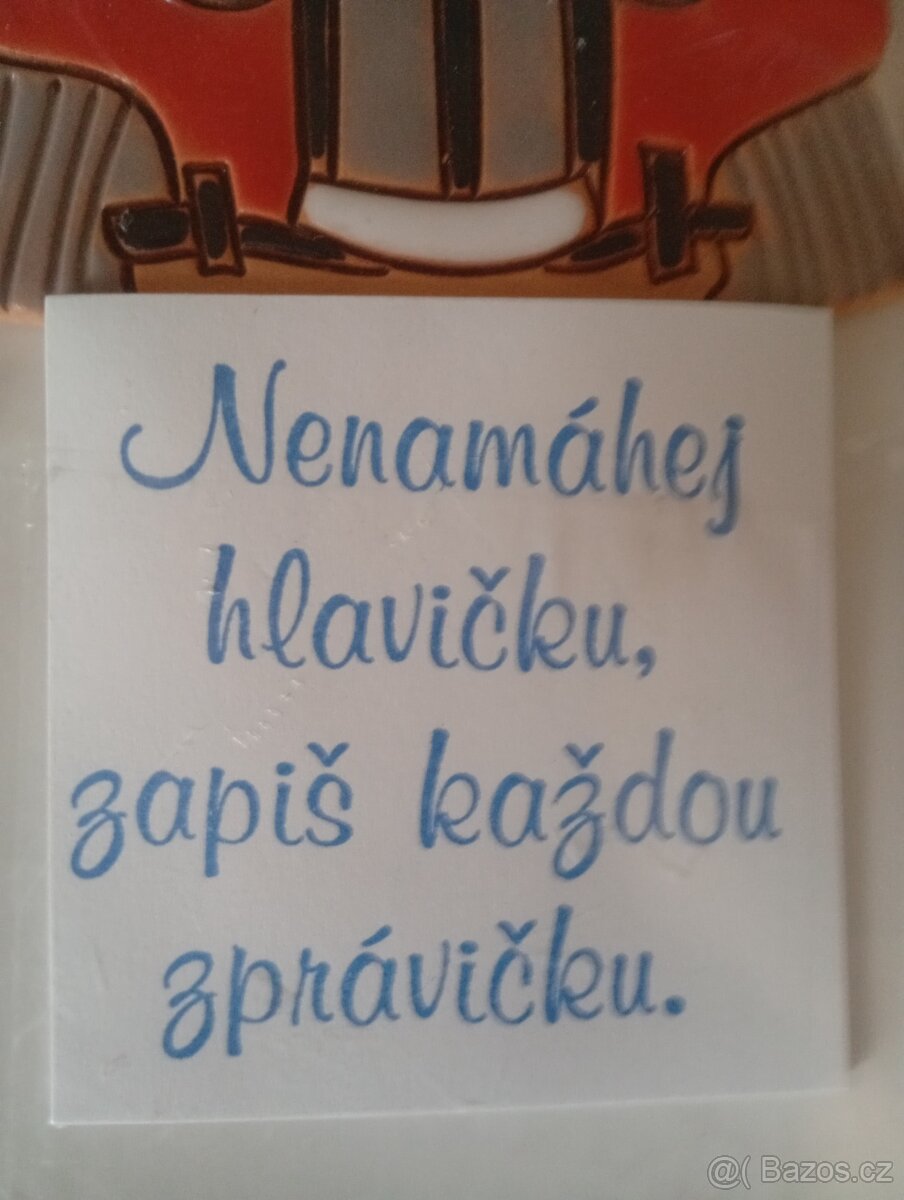 Zápisník k zavěšení keramické auto - 2