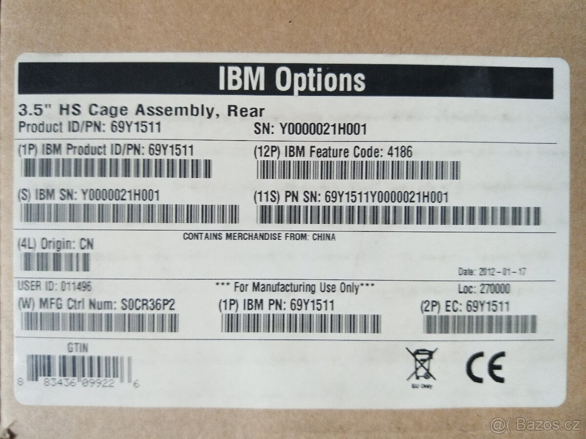 HDD Hot swap sadu pro server IBM x3630 M3 - 2