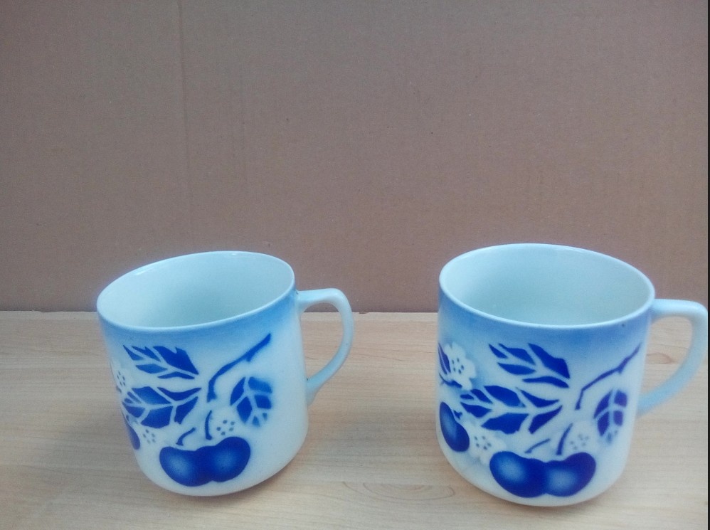 Starožitné hrnky modré třešně - 2