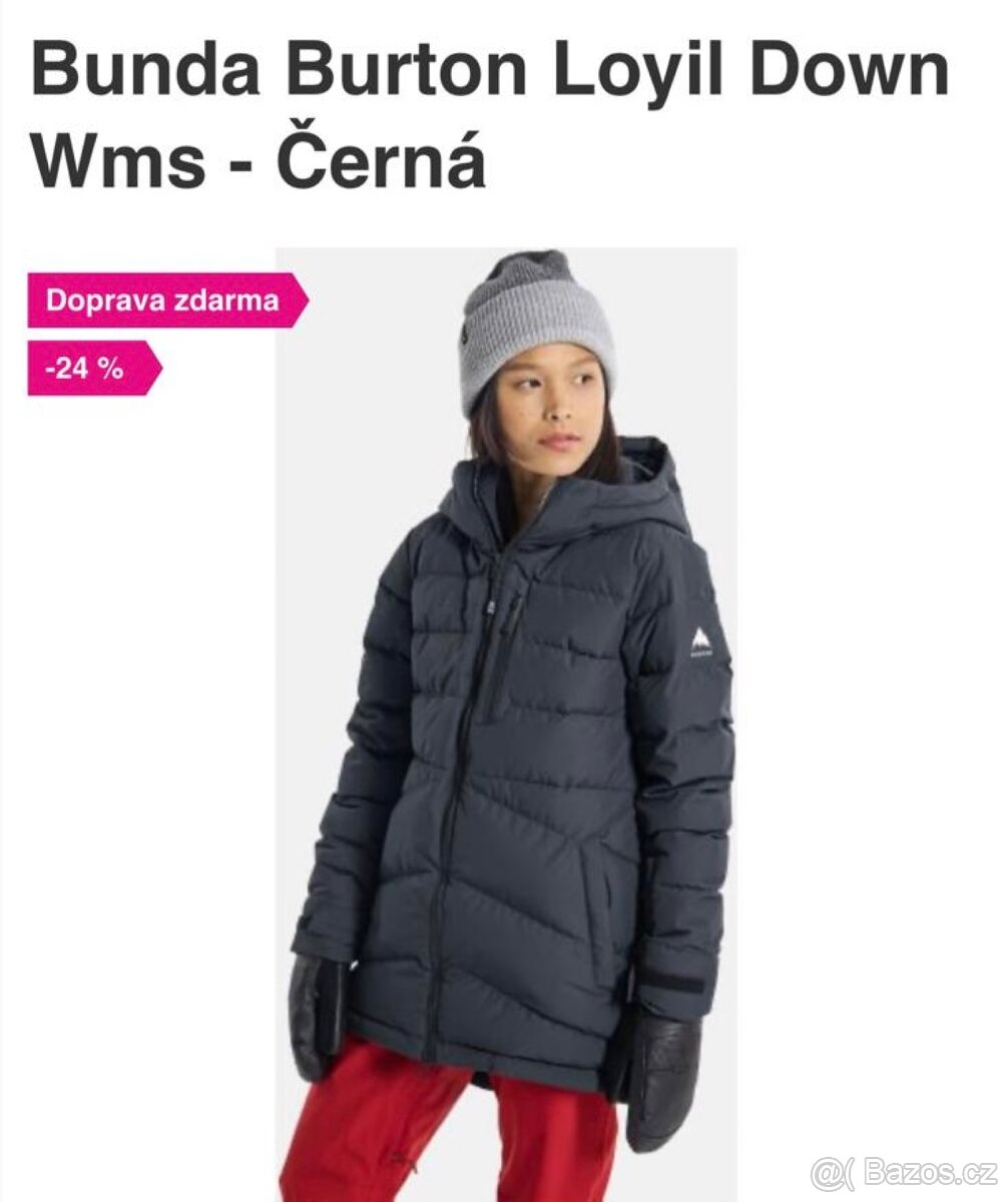Bunda Burton Loyil Down Wms - Černá, velikost S - 2