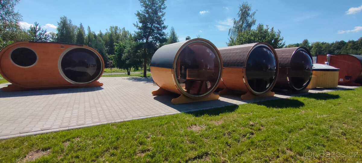 Venkovní sudová panoramatická sauna - 2