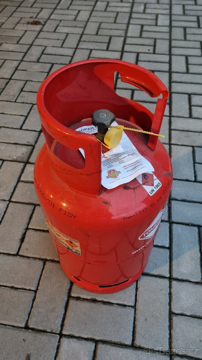 Plná 10 kg propanbutanová lahev s plombou - 2