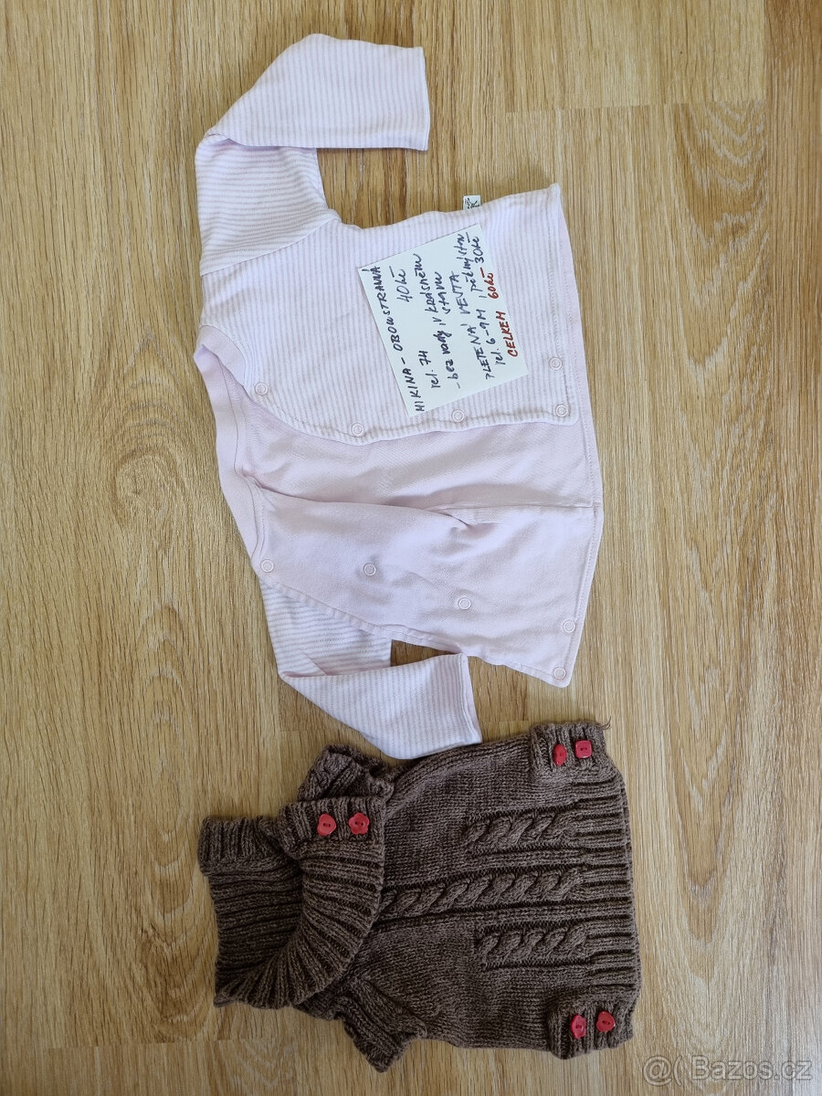 detske oblečení - mikiny vel 74-80 / 6-12M - 2