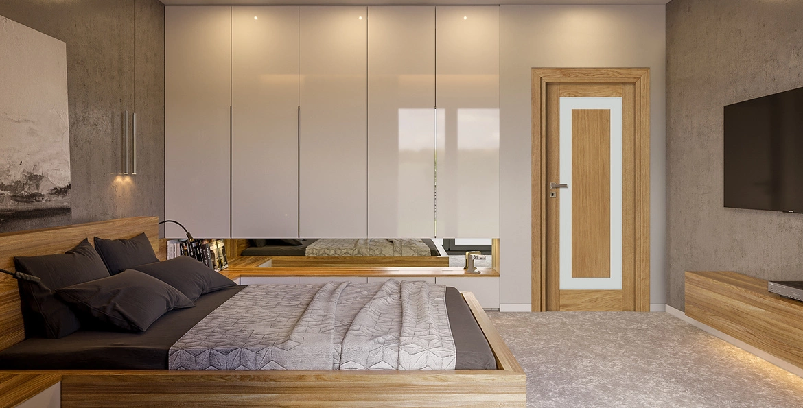 INTERIÉROVÉ DVEŘE BOLERO 2, dekor DSW3, 80L - 2