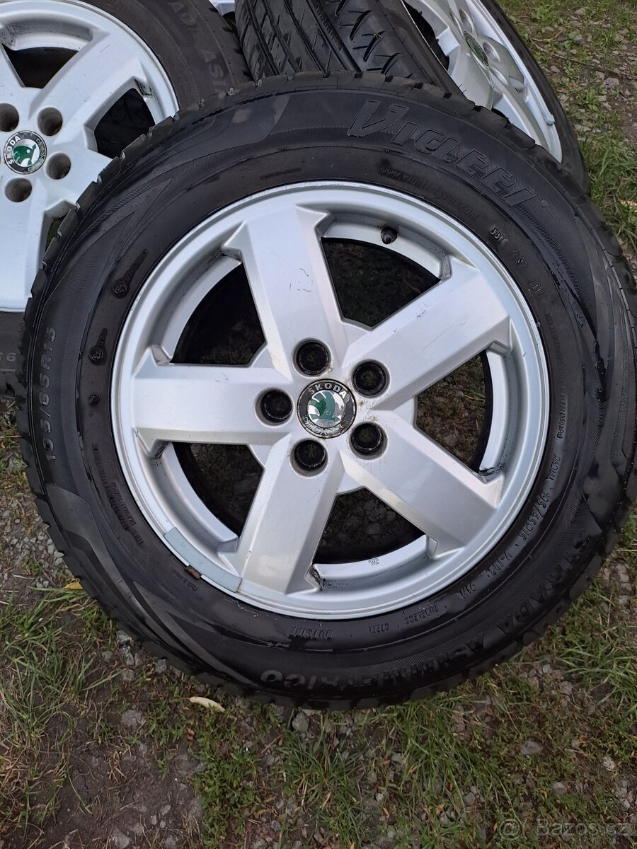 Alu kola 5x100 Octavia,Fabia,Roomster,Rapid 195/65 R15 - 2