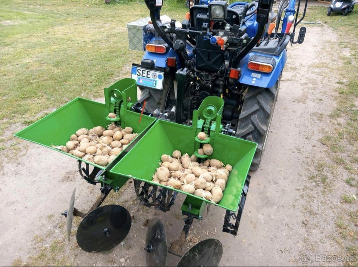 Dvouradý sazeč brambor KSN-68 pro minitraktory - 2