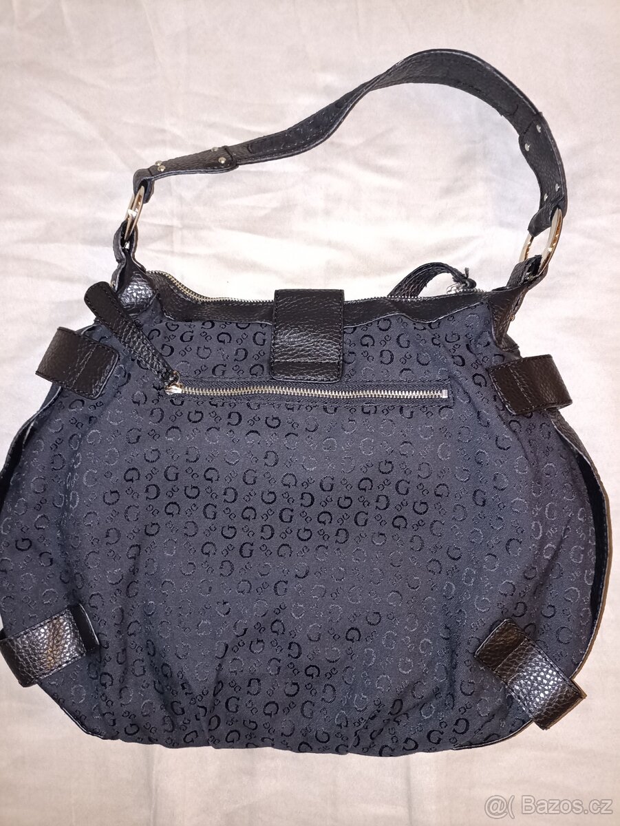 Kabelka GUESS - látková s logem - 2