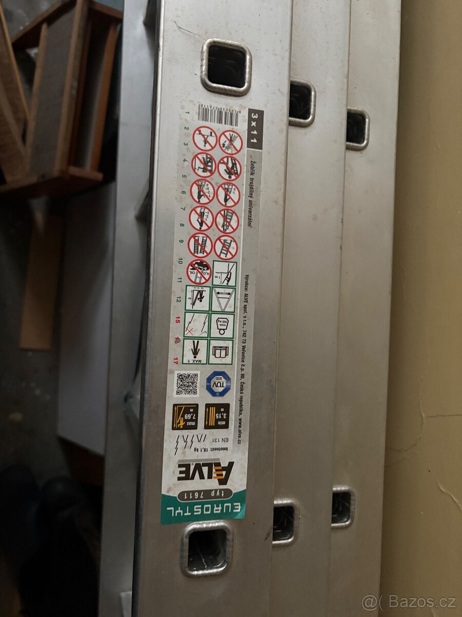 Žebřík alve 3x11 - 2