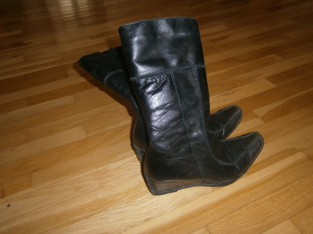 Kozačky kožené vel.37 - 2