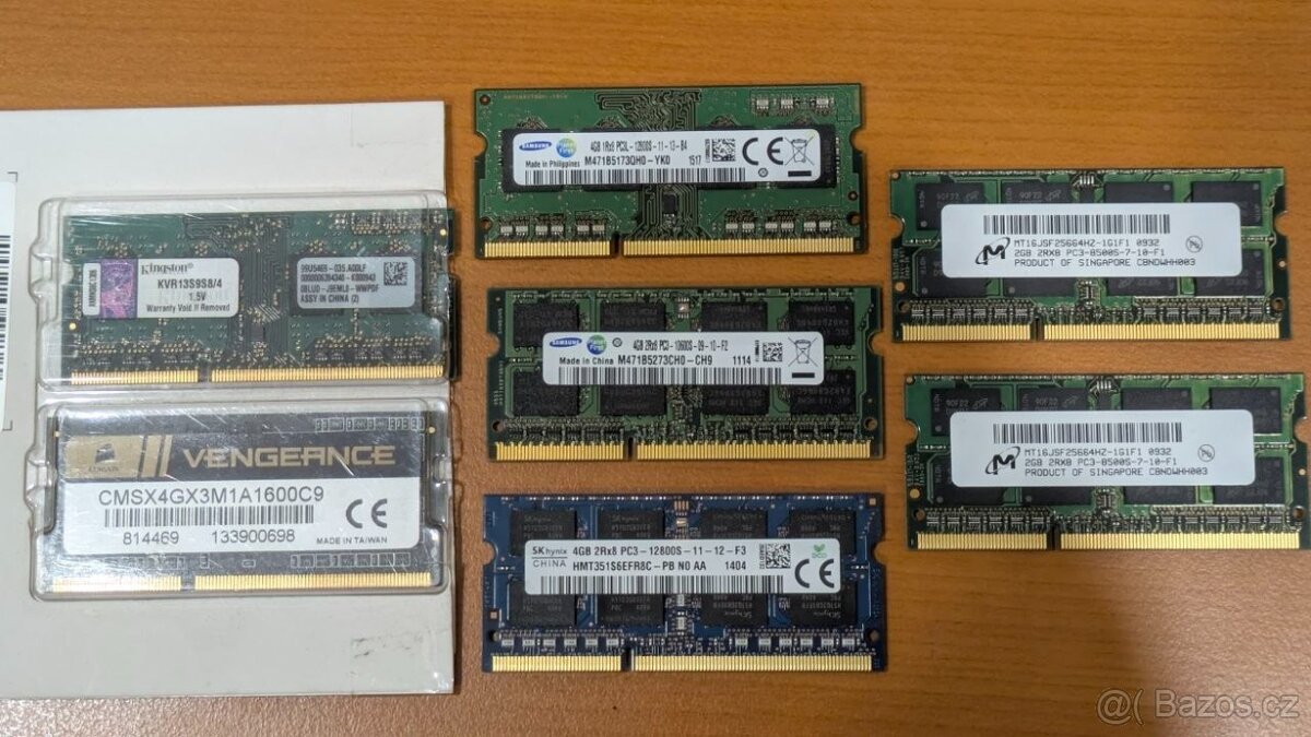 Operační paměti (RAM) DDR3 SODIMM a disk - 2