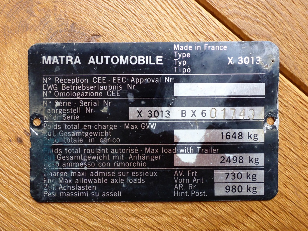 Simca Matra Talbot Rancho 1981 - 2