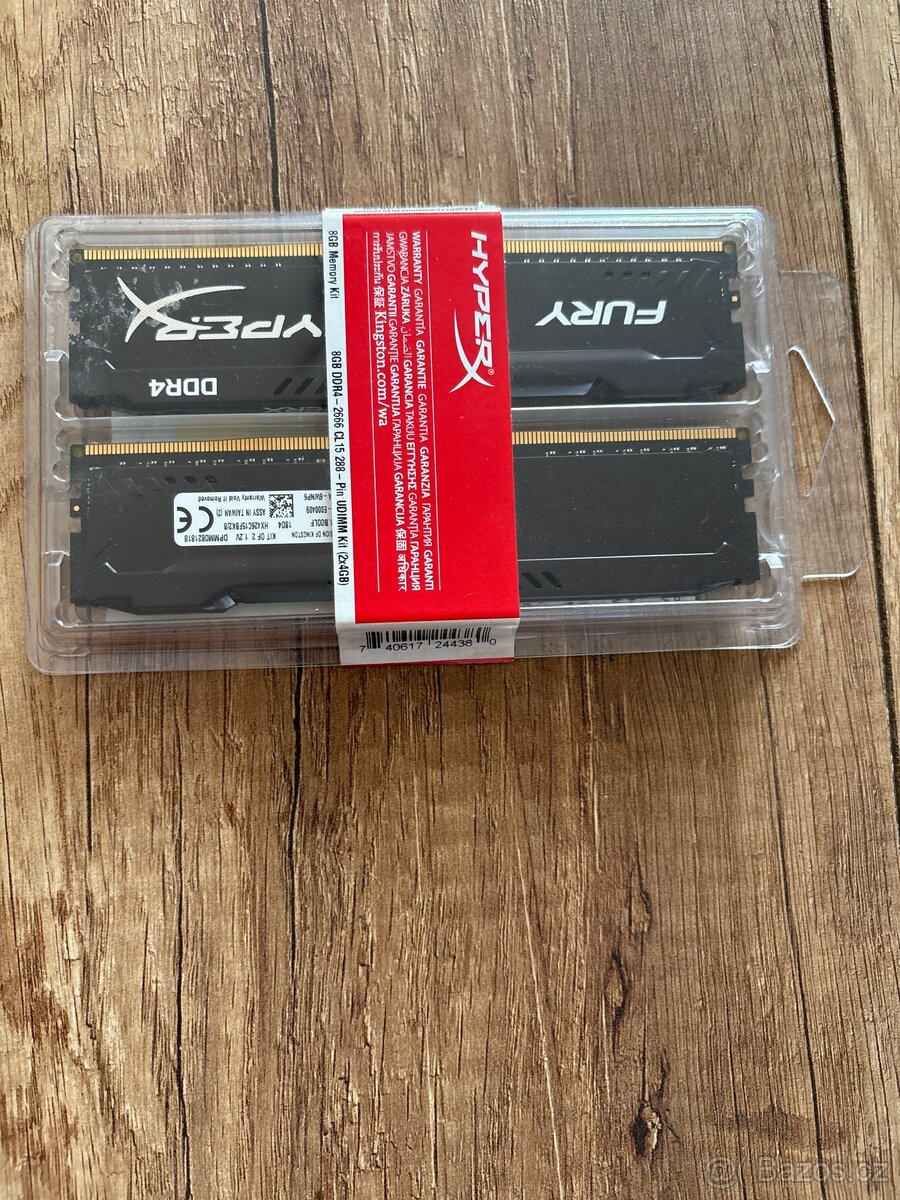 Prodam HyperX Fury 8GB kit (2x4) 2666 CL - 2
