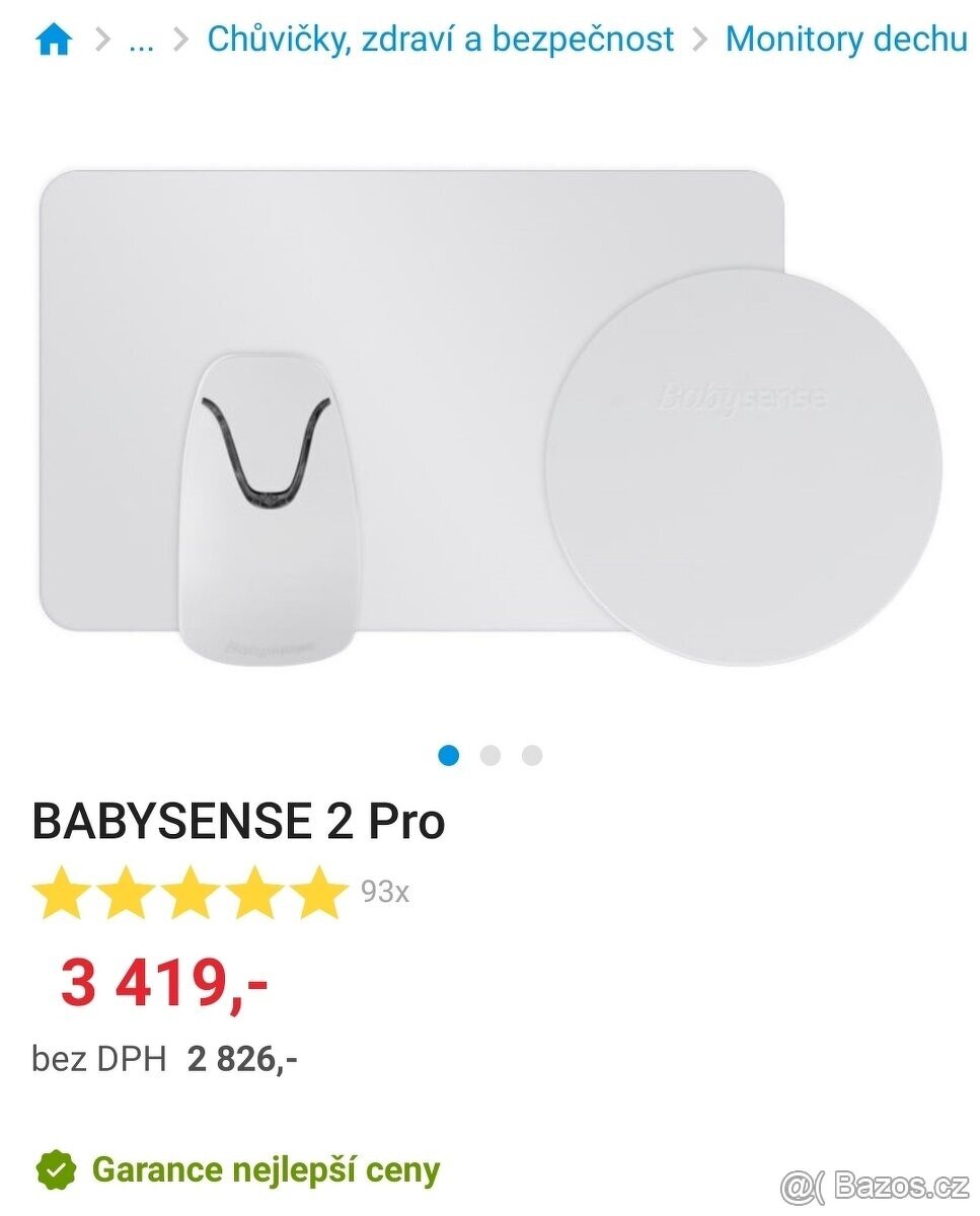 Monitor dechu BabySense 2 Pro nejlepší na trhu - 2