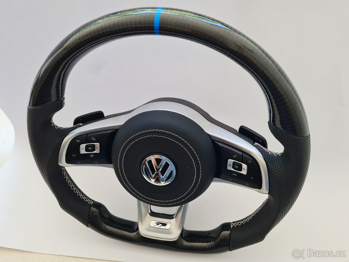 VOLANT VOLKSWAGEN R RLINE GTI - PERFOROVANA KOZA / KARBÓN - 2