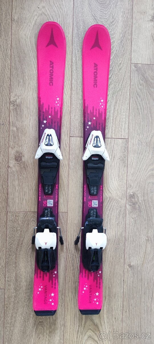 Dětské lyže Atomic 90 + boty Lange Starlet vel. 19,5 - 2