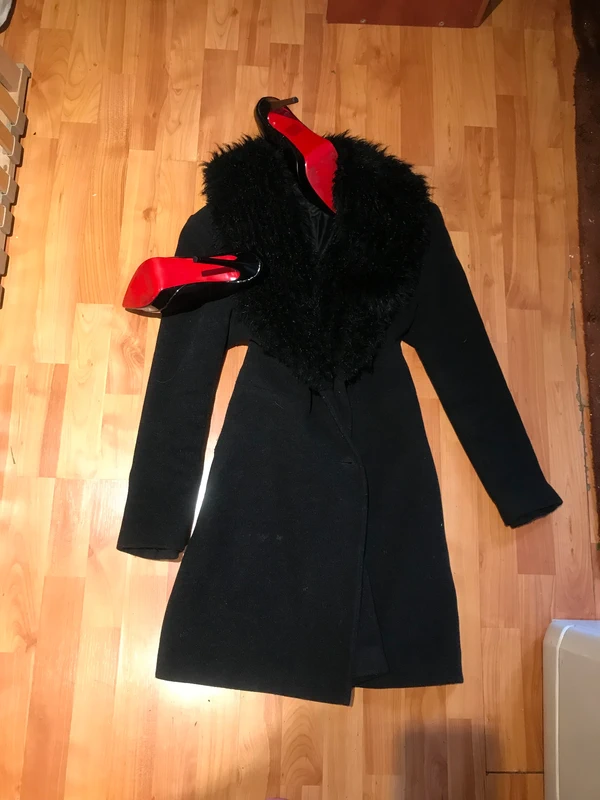 Kasmirovy vlneny kabat limec kozesinovy cerny 36 - 2