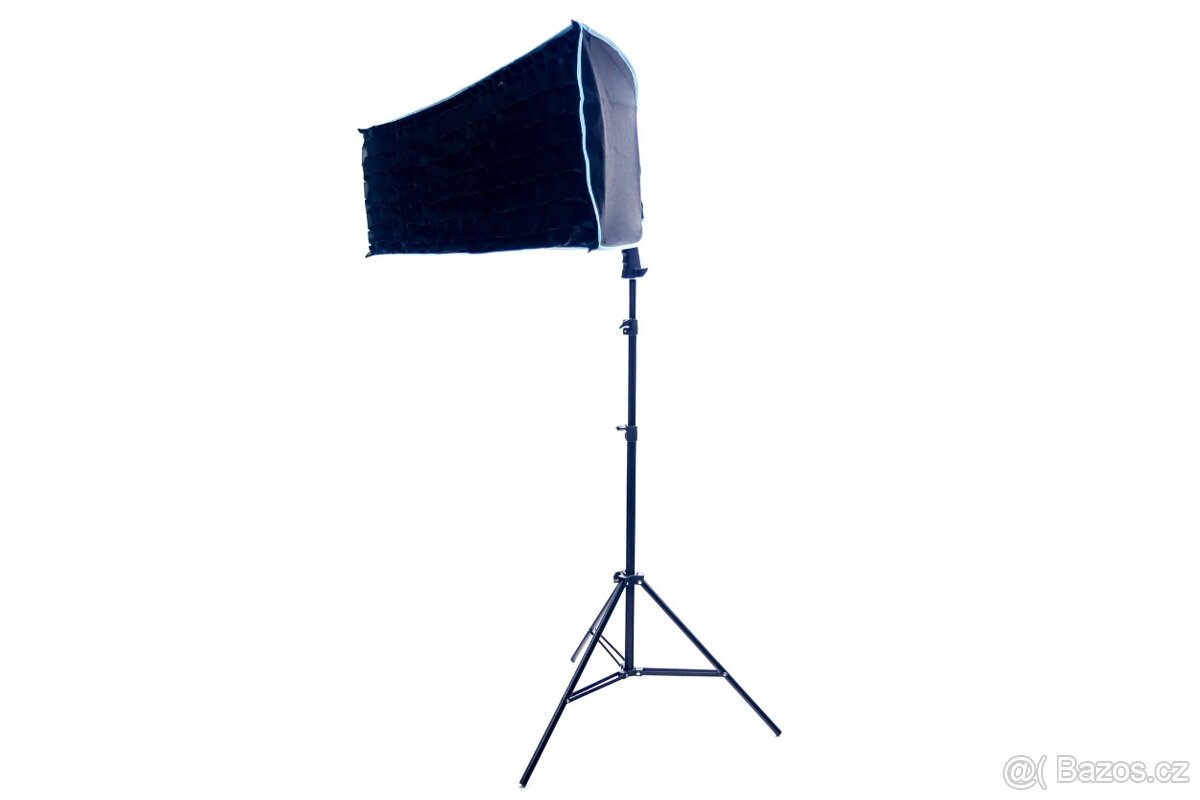 Strip softbox 30×120 cm s voštinou + stativ + držák Bowens - 2