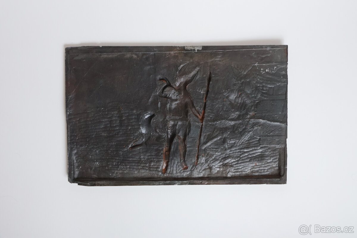 lovecký reliéf germáni galové barbaři Diana secesní lov - 2