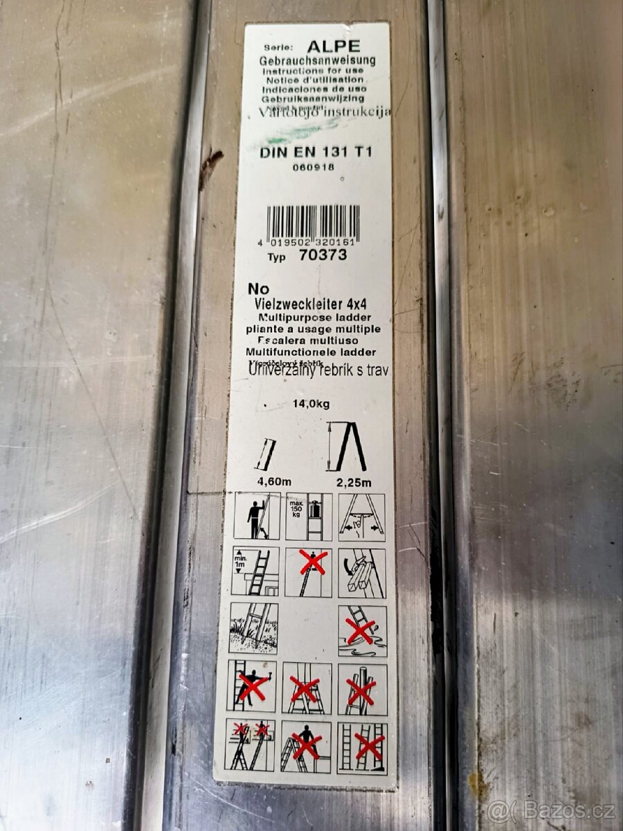 Hliníkový kloubový žebřík Alpe - 2